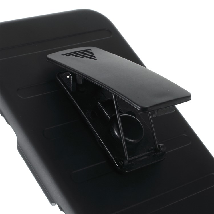 Belt Clip Kickstand PC Silicone Phone Case for Samsung Galaxy J7 SM-J700F - Black-10