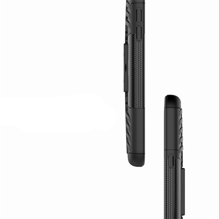 Tyre Pattern PC + TPU Hybrid Case with Kickstand for Samsung Galaxy J2 Pro 2018 - Black-11