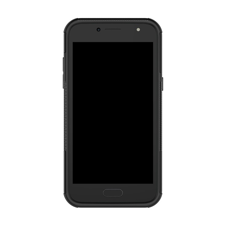 Tyre Pattern PC + TPU Hybrid Case with Kickstand for Samsung Galaxy J2 Pro 2018 - Black-5