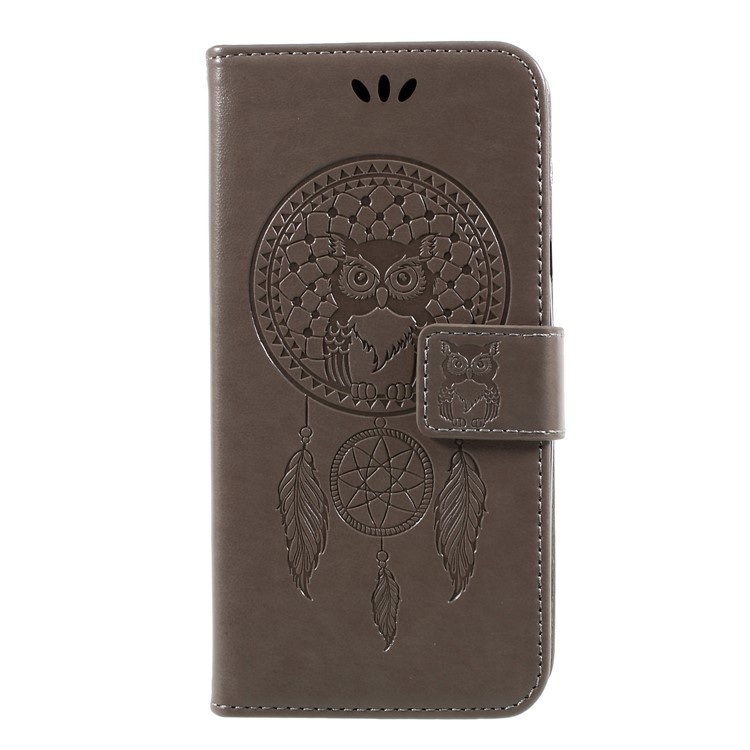 Imprint Owl Dream Catcher Pattern PU Leather Mobile Case for Samsung Galaxy J5 (2017) EU Version/J5 Pro (2017) - Grey-3