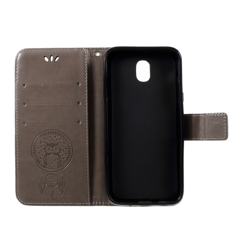 Imprint Owl Dream Catcher Pattern PU Leather Mobile Case for Samsung Galaxy J5 (2017) EU Version/J5 Pro (2017) - Grey-6