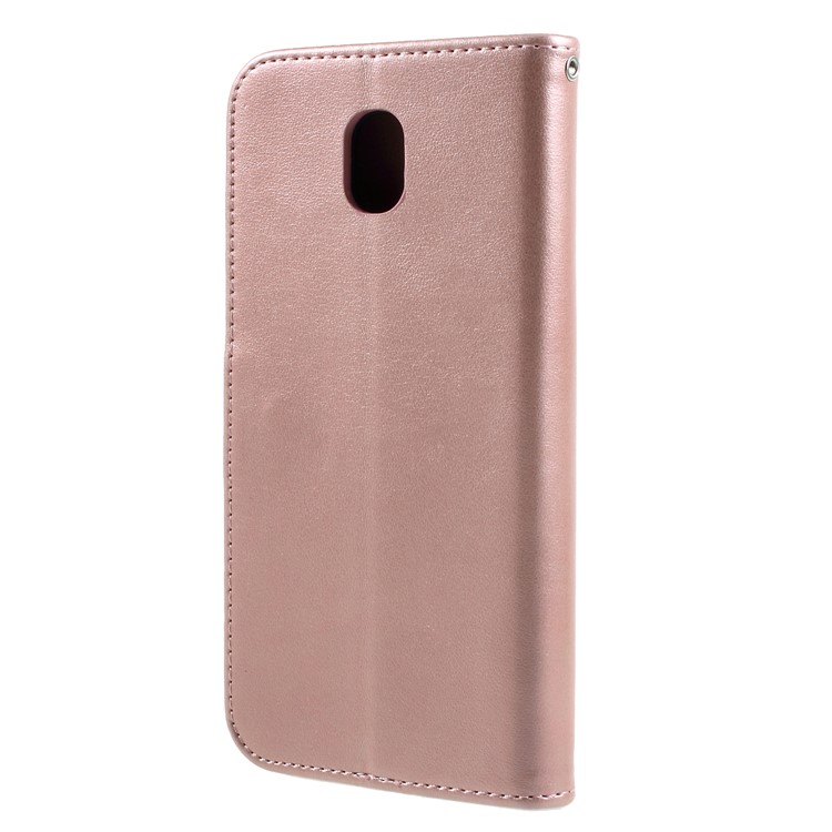 Imprint Owl Dream Catcher Pattern Wallet Leather Phone Case for Samsung Galaxy J5 (2017) EU Version/J5 Pro (2017) - Rose Gold-2