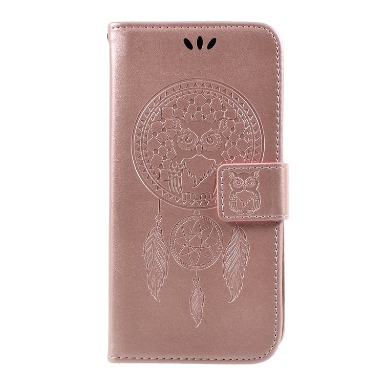 Imprint Owl Dream Catcher Pattern Wallet Leather Phone Case for Samsung Galaxy J5 (2017) EU Version/J5 Pro (2017) - Rose Gold-3