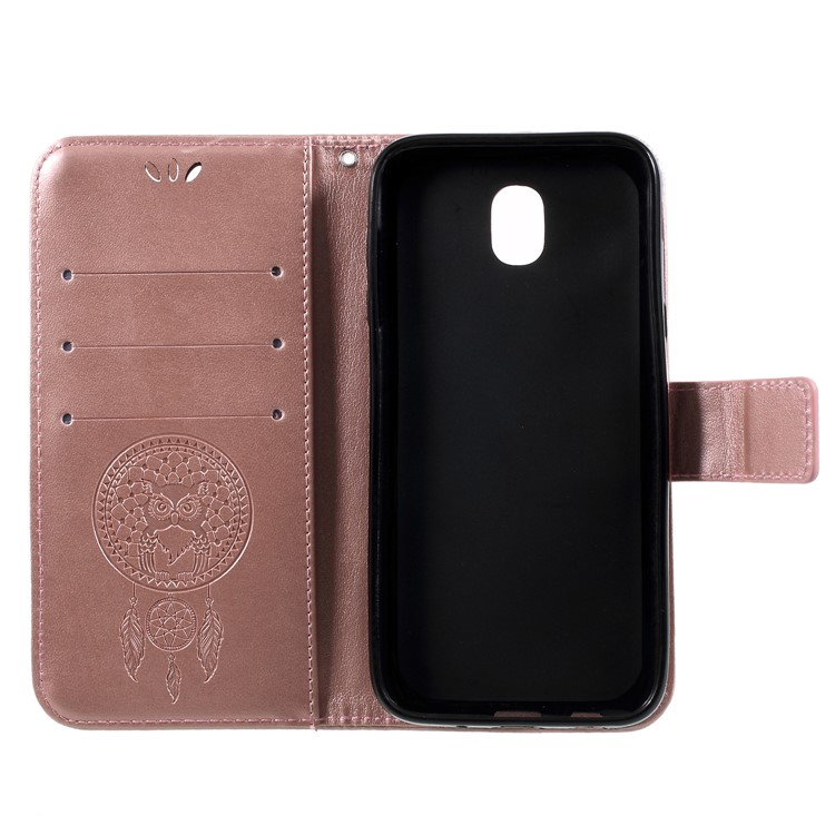 Imprint Owl Dream Catcher Pattern Wallet Leather Phone Case for Samsung Galaxy J5 (2017) EU Version/J5 Pro (2017) - Rose Gold-6