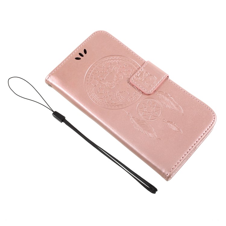 Imprint Owl Dream Catcher Pattern Wallet Leather Phone Case for Samsung Galaxy J5 (2017) EU Version/J5 Pro (2017) - Rose Gold-7