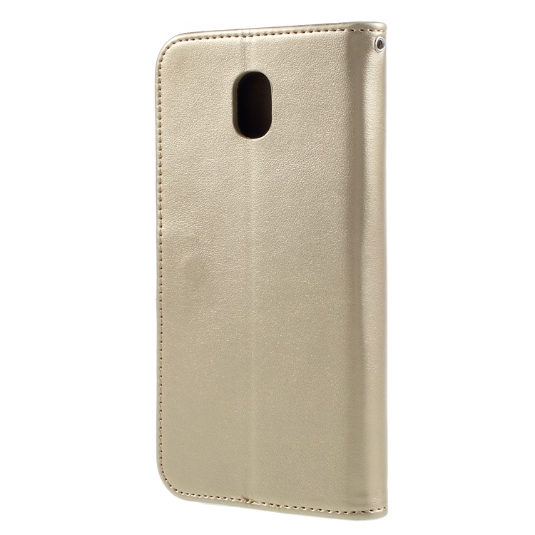 Imprint Owl Dream Catcher Pattern Stand Wallet Leather Shell for Samsung Galaxy J5 (2017) EU Version/J5 Pro (2017) - Gold-2