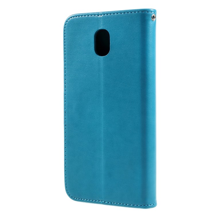 Imprint Owl Dream Catcher Leather Flip Stand Phone Cover for Samsung Galaxy J5 (2017) EU Version/J5 Pro (2017) - Blue-2