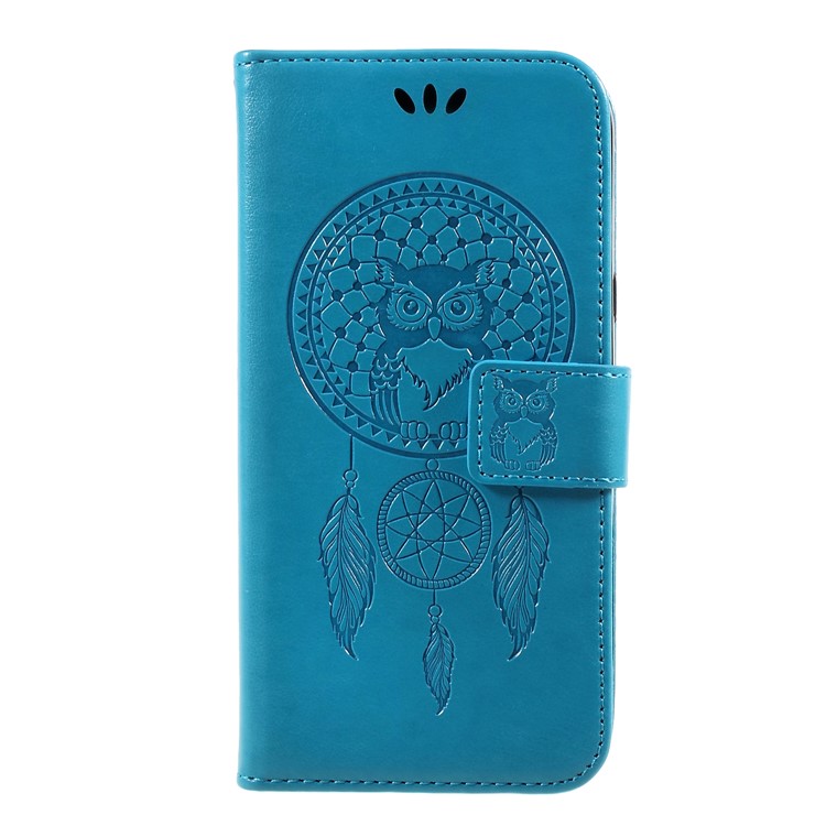 Imprint Owl Dream Catcher Leather Flip Stand Phone Cover for Samsung Galaxy J5 (2017) EU Version/J5 Pro (2017) - Blue-3