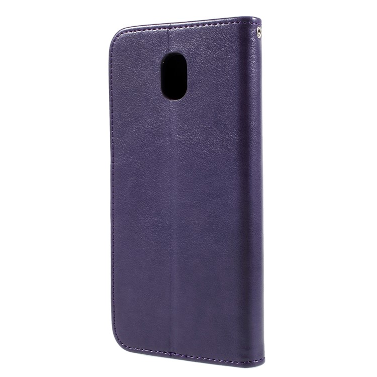Imprint Owl Dream Catcher Pattern Leather Case with Stand for Samsung Galaxy J5 (2017) EU Version/J5 Pro (2017) - Purple-2