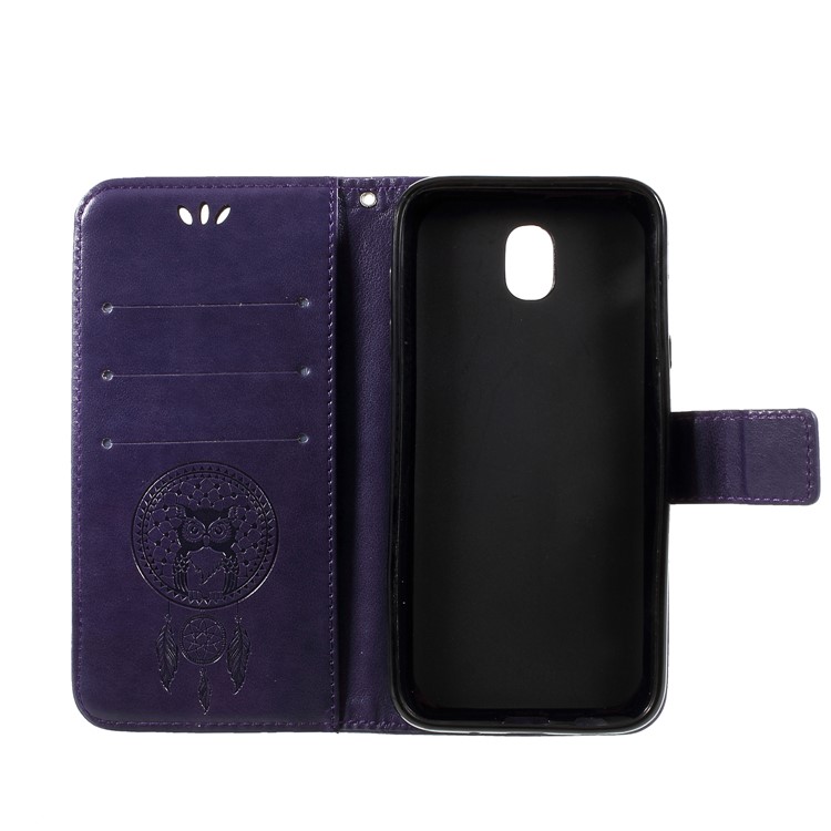 Imprint Owl Dream Catcher Pattern Leather Case with Stand for Samsung Galaxy J5 (2017) EU Version/J5 Pro (2017) - Purple-6