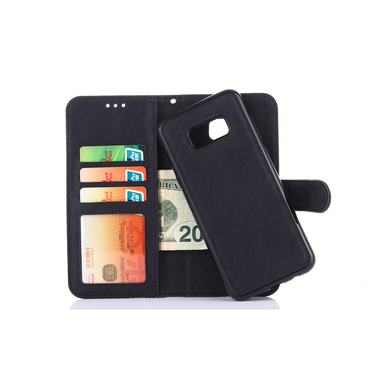 2-in-1 Leather Wallet Cover + Detachable TPU Case for Samsung Galaxy S8+ SM-G955 - Black-4