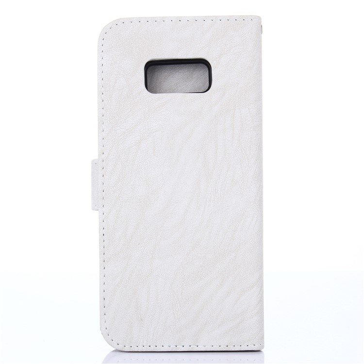 2-in-1 Leather Wallet Cover + Detachable TPU Mobile Case for Samsung Galaxy S8 Plus SM-G955 - White-2