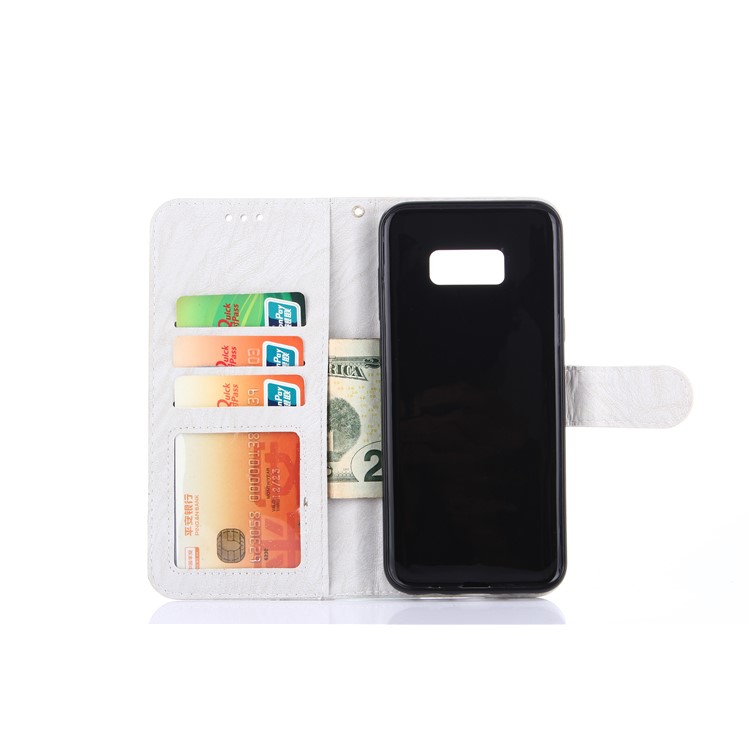 2-in-1 Leather Wallet Cover + Detachable TPU Mobile Case for Samsung Galaxy S8 Plus SM-G955 - White-3