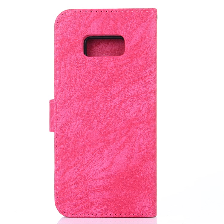 2-in-1 Leather Wallet Cover + Detachable TPU Phone Shell for Samsung Galaxy S8 Plus SM-G955 - Rose-2