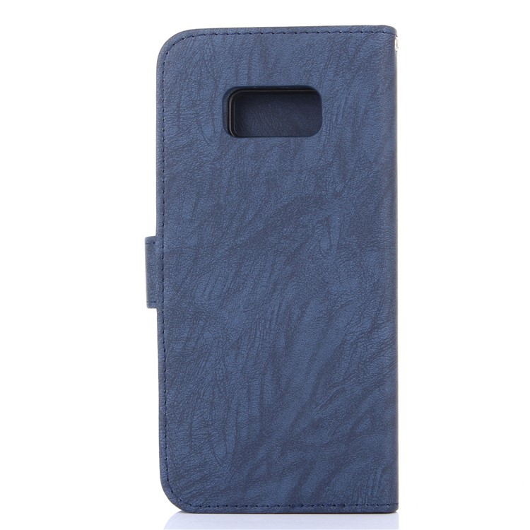 2-in-1 Leather Wallet Cover + Detachable TPU Mobile Phone Shell for Samsung Galaxy S8+ SM-G955 - Dark Blue-2