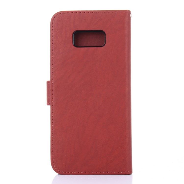 2-in-1 Leather Wallet Cover + Detachable TPU Case Shell for Samsung Galaxy S8+ SM-G955 - Brown-2