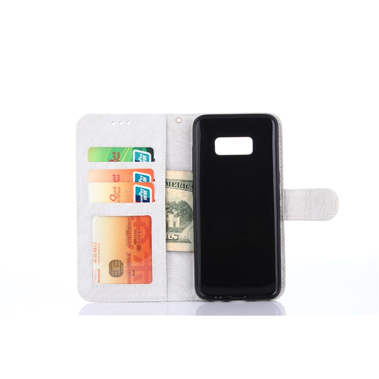Detachable 2-in-1 Leather Wallet Cover + TPU Shell for Samsung Galaxy S8 SM-G950 - White-3