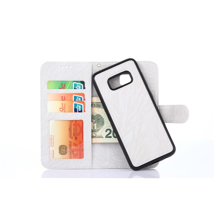 Detachable 2-in-1 Leather Wallet Cover + TPU Shell for Samsung Galaxy S8 SM-G950 - White-4