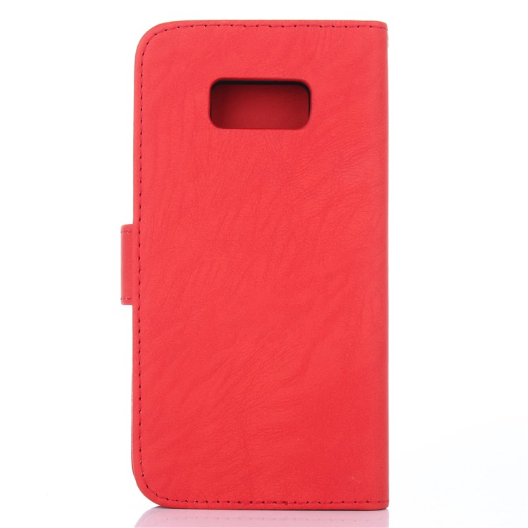 Detachable 2-in-1 Leather Wallet Cover + TPU Back Case for Samsung Galaxy S8 SM-G950 - Red-2