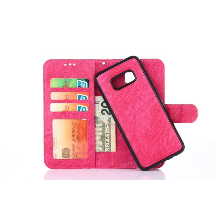 Detachable 2-in-1 Leather Wallet Cover + TPU Back Shell for Samsung Galaxy S8 SM-G950 - Rose-4