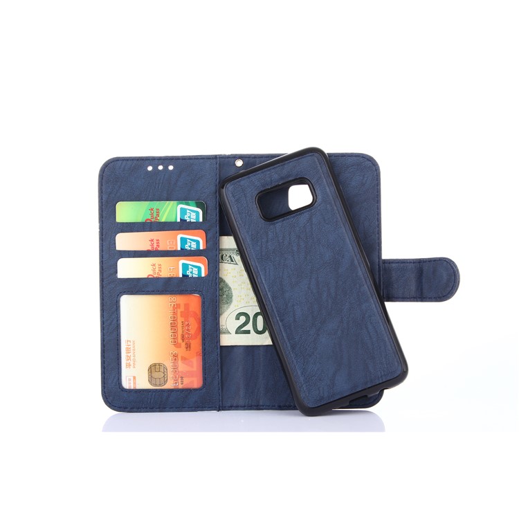 Detachable 2-in-1 Leather Wallet Cover + TPU Mobile Case for Samsung Galaxy S8 SM-G950 - Dark Blue-3