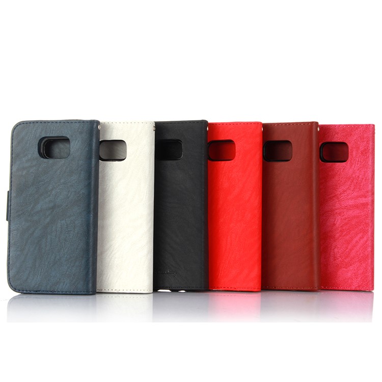 Detachable 2-in-1 Leather Wallet Cover + TPU Cell Phone Case for Samsung Galaxy S7 edge SM-G935 - Dark Blue-12