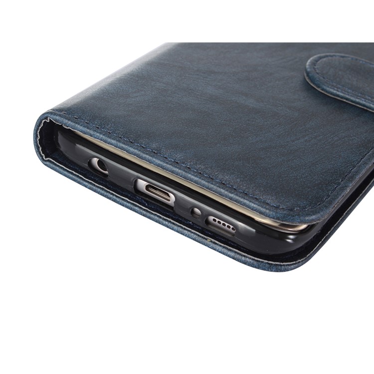 Detachable 2-in-1 Leather Wallet Cover + TPU Cell Phone Case for Samsung Galaxy S7 edge SM-G935 - Dark Blue-6