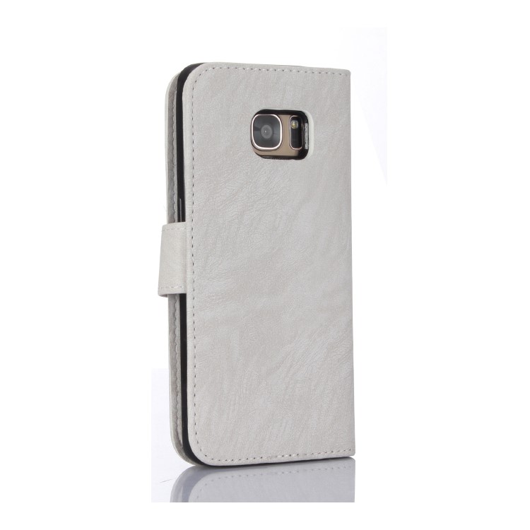 Detachable 2-in-1 Leather Wallet Cover + TPU Back Phone Casing for Samsung Galaxy S7 edge SM-G935 - White-2
