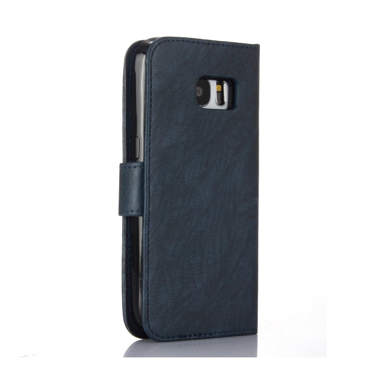 Detachable 2-in-1 Leather Wallet Cover Shell + TPU Back Case for Samsung Galaxy S7 G930 - Blue-2