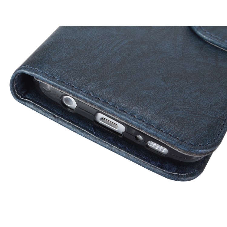 Detachable 2-in-1 Leather Wallet Cover Shell + TPU Back Case for Samsung Galaxy S7 G930 - Blue-6