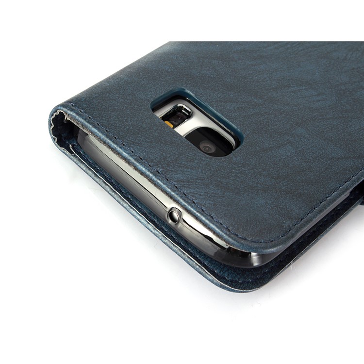Detachable 2-in-1 Leather Wallet Cover Shell + TPU Back Case for Samsung Galaxy S7 G930 - Blue-8