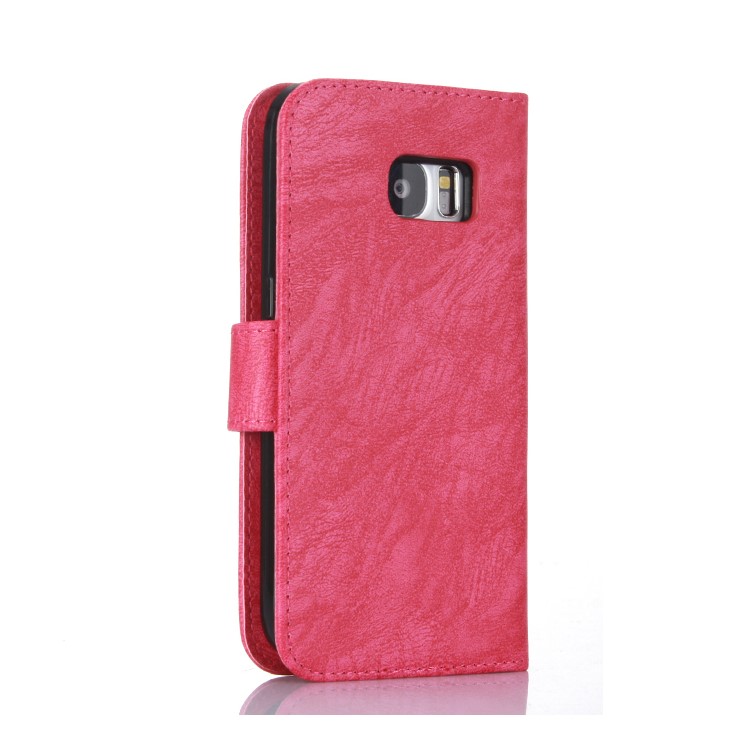 Detachable 2-in-1 Leather Wallet Cover Shell + TPU Back Shell for Samsung Galaxy S7 G930 - Rose-2
