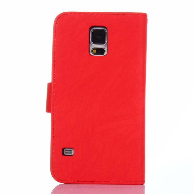 Detachable 2-in-1 PU Leather Wallet Cover + TPU Back Cover for Samsung Galaxy S5 SM-G900 - Red-2