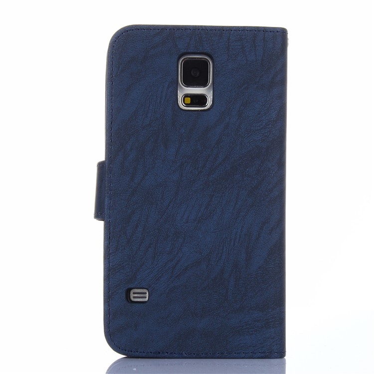 Detachable 2-in-1 PU Leather Wallet Cover + TPU Back Shell for Samsung Galaxy S5 SM-G900 - Blue-2