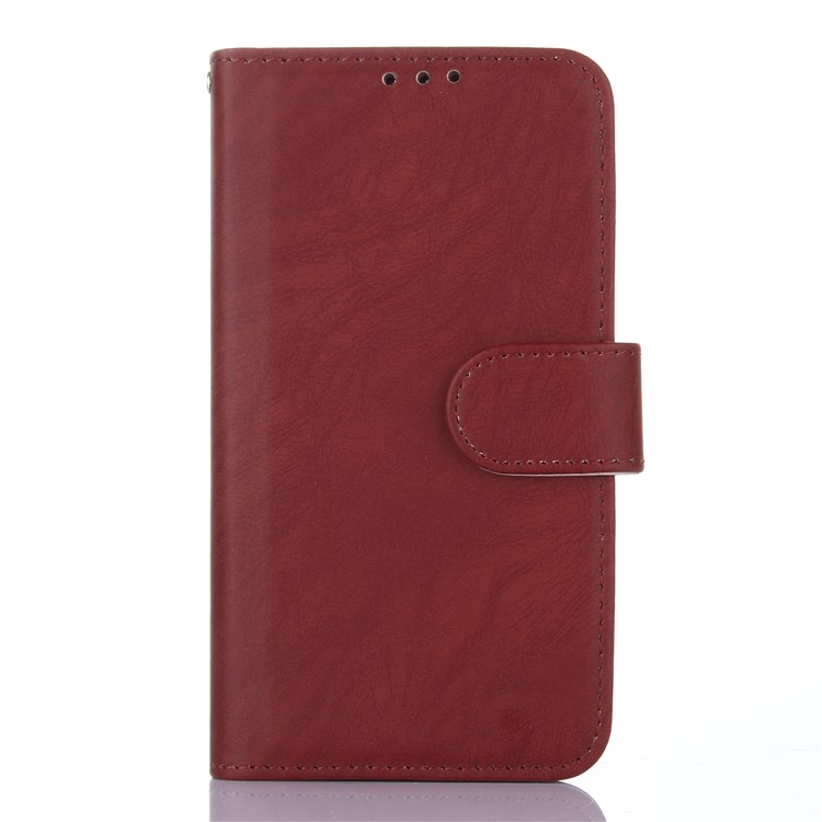Detachable 2-in-1 PU Leather Wallet Cover + TPU Back Phone Shell for Samsung Galaxy S5 SM-G900 - Brown-1
