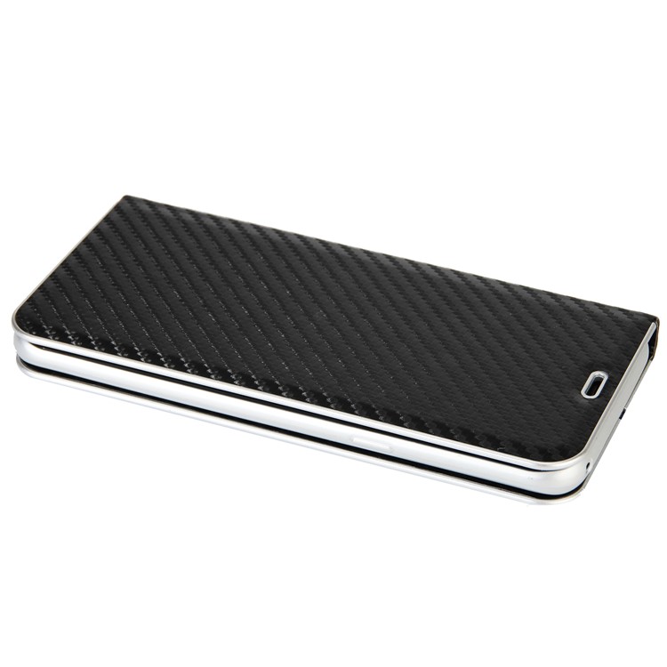 Carbon Fiber Texture Auto-absorbed Leather Case with Card Holder for Samsung Galaxy S8 SM-G950 - Black-6