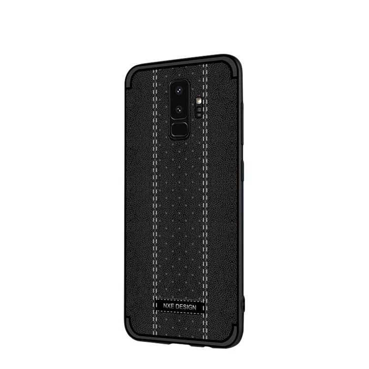 NXE Stitching PU Leather Coated TPU Case for Samsung Galaxy S9+ G965 - Black-3