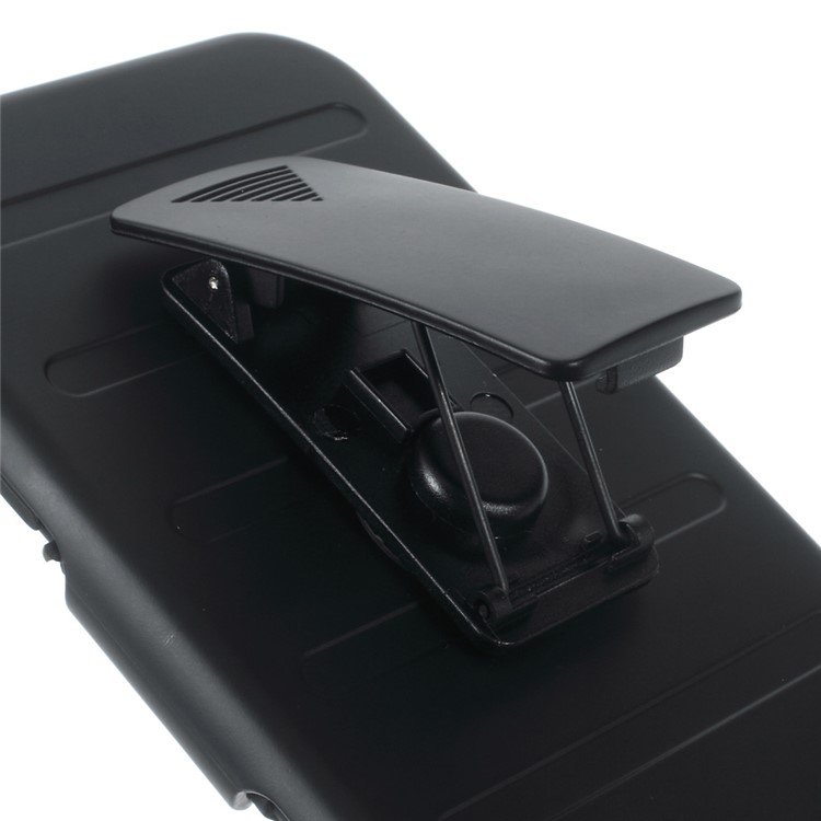 For Samsung Galaxy J5 SM-J500F Belt Clip Kickstand PC Silicone Hybrid Cover - Black-10