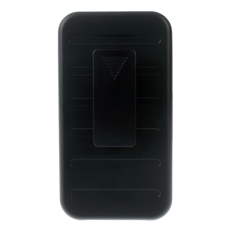 For Samsung Galaxy J5 SM-J500F Belt Clip Kickstand PC Silicone Hybrid Cover - Black-3
