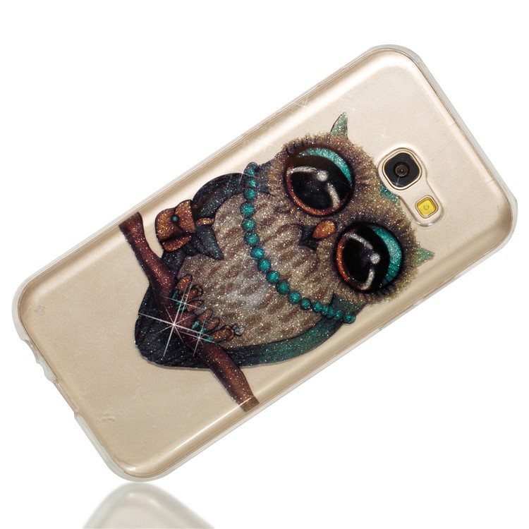 Glitter Powder IMD TPU Phone Case for Samsung Galaxy A5 (2017) - Owl Pattern-4