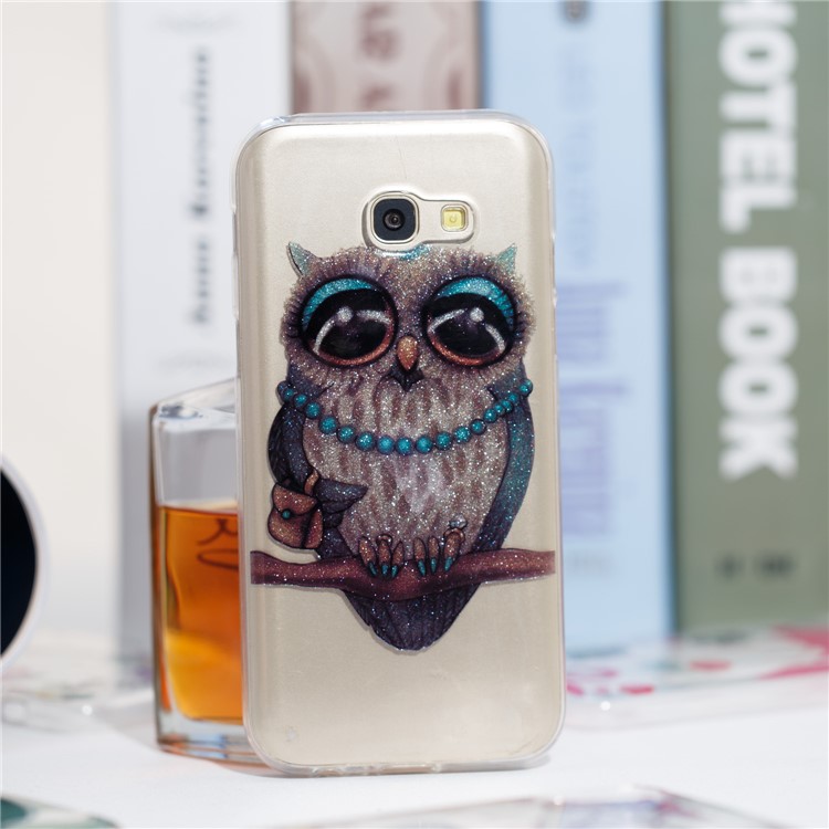 Glitter Powder IMD TPU Phone Case for Samsung Galaxy A5 (2017) - Owl Pattern-5