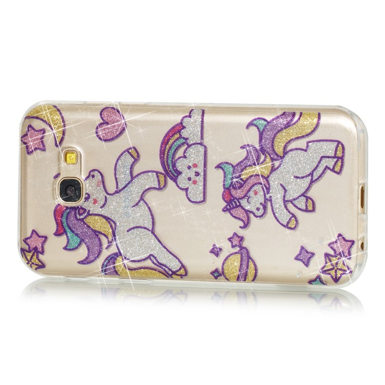 Glitter Powder IMD TPU Phone Cover for Samsung Galaxy A5 (2017) -
Adorable Unicorns-2