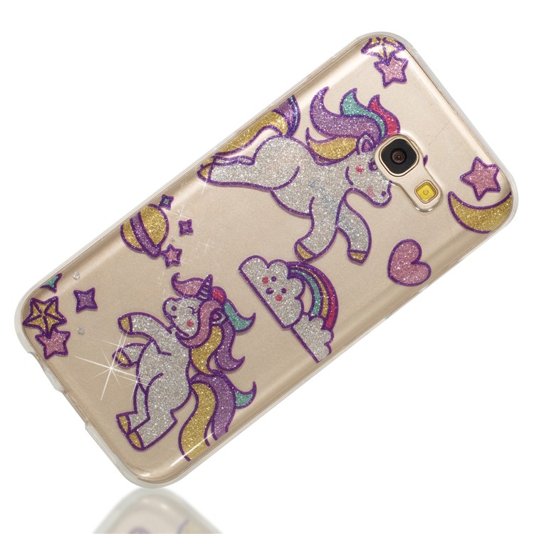 Glitter Powder IMD TPU Phone Cover for Samsung Galaxy A5 (2017) -
Adorable Unicorns-3