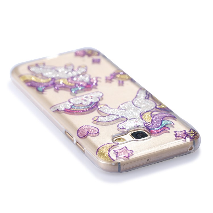 Glitter Powder IMD TPU Phone Cover for Samsung Galaxy A5 (2017) -
Adorable Unicorns-5