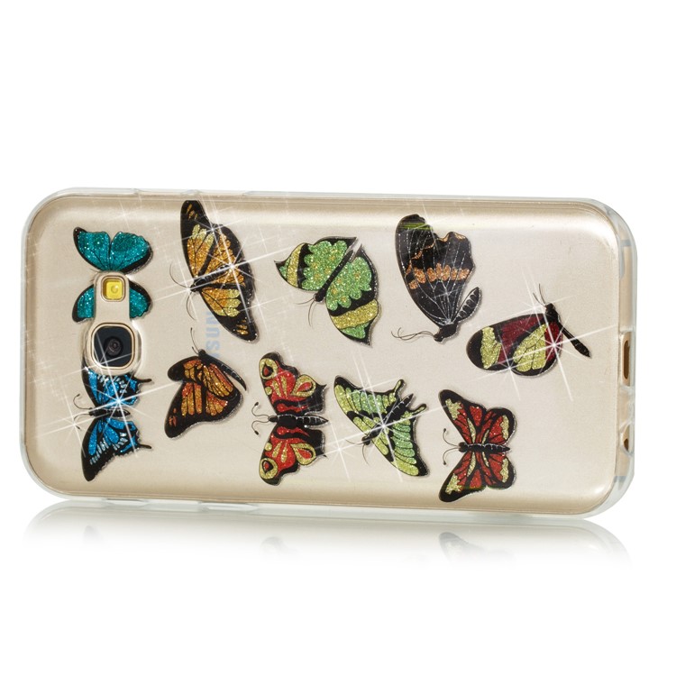 Glitter Powder IMD TPU Protection Mobile Shell for Samsung Galaxy A5 (2017) - Multi-butterflies-2