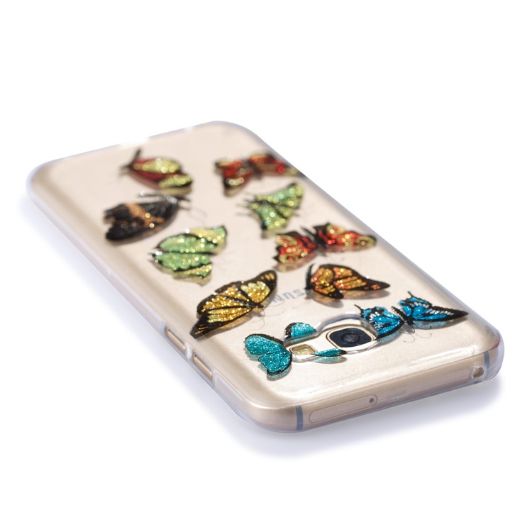 Glitter Powder IMD TPU Protection Mobile Shell for Samsung Galaxy A5 (2017) - Multi-butterflies-5