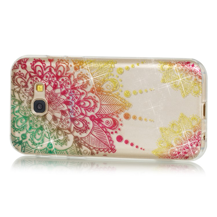 Glitter Powder IMD TPU Back Phone Cover for Samsung Galaxy A5 (2017) - Mandala-2