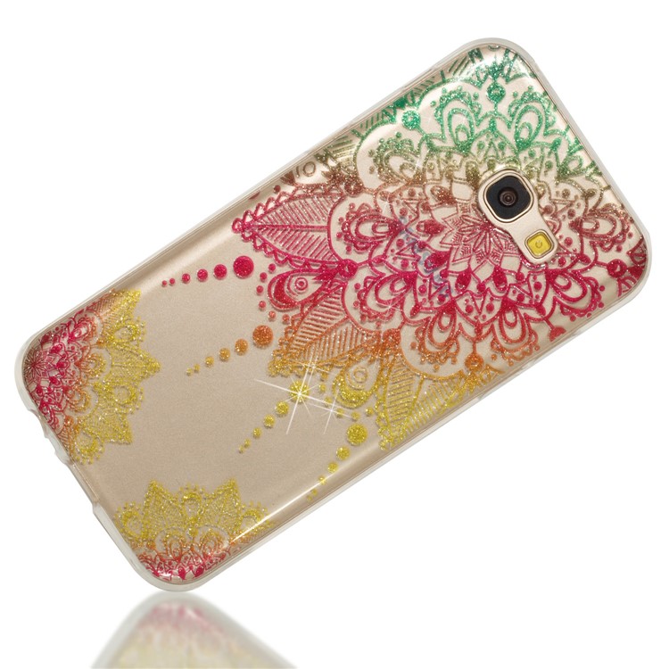 Glitter Powder IMD TPU Back Phone Cover for Samsung Galaxy A5 (2017) - Mandala-3
