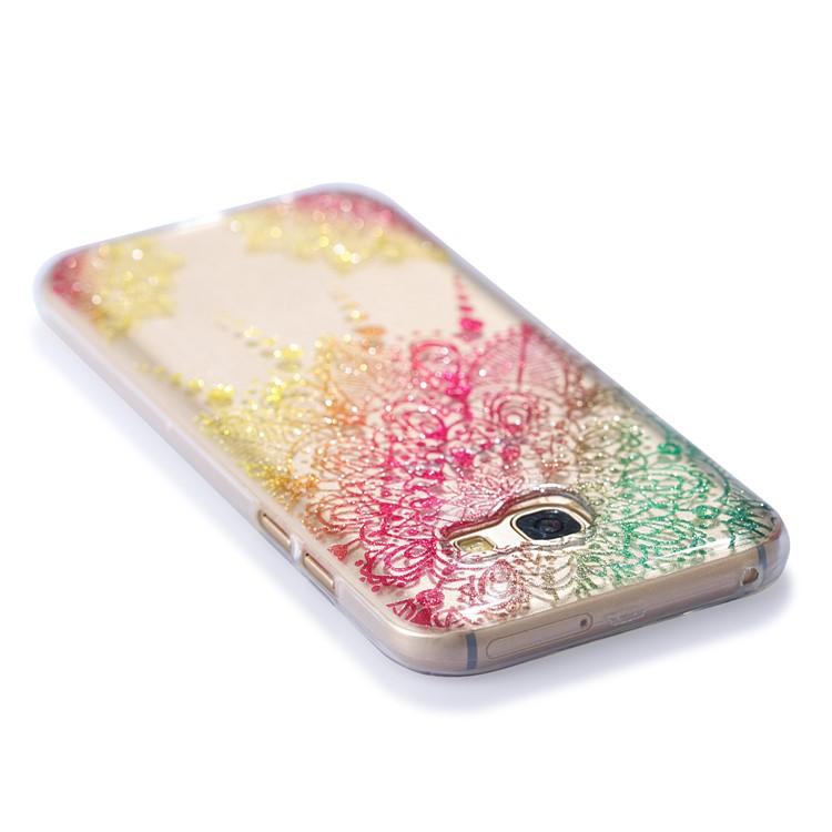 Glitter Powder IMD TPU Back Phone Cover for Samsung Galaxy A5 (2017) - Mandala-5
