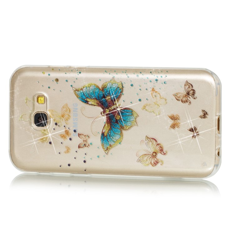 Glitter Powder IMD TPU Protection Back Phone Case for Samsung Galaxy A5 (2017) - Pretty Butterflies-2